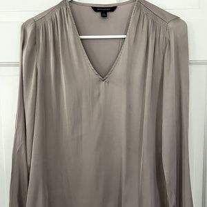 Banana Republic Smocked  Vee Blouse
